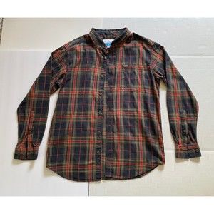 Columbia Men's Plaid Button Down Shirt - Red and Black